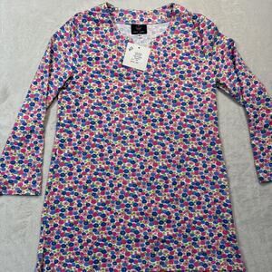 Sailor-Sailor Floral Sleeveless Tunic Top Pink Blue Green SZ S Resortwear NWT
